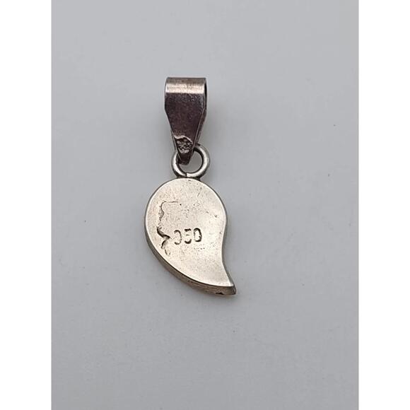 Vintage Mexico 950 Silver Abalone Inlay Leaf Pendant grams - Picture 3 of 5